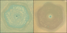 令人惊叹的土星北极六边形 超级风暴 颜色已发生改变 