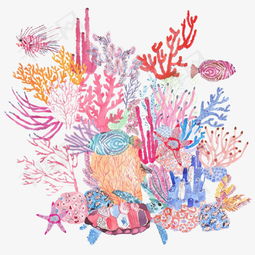 卡通海底珊瑚素材图片免费下载 高清卡通手绘png 千库网 图片编号6919775 