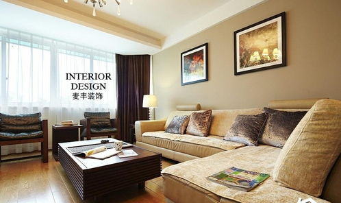 中式风格公寓富裕型110平米客厅沙发装修效果图 