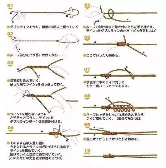 技巧 最全的各种线结绑法,看完还不懂,我也帮不了你