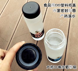 创意韩版玻璃杯女便携水杯男学生儿童杯子磨砂可爱水瓶茶杯480ml