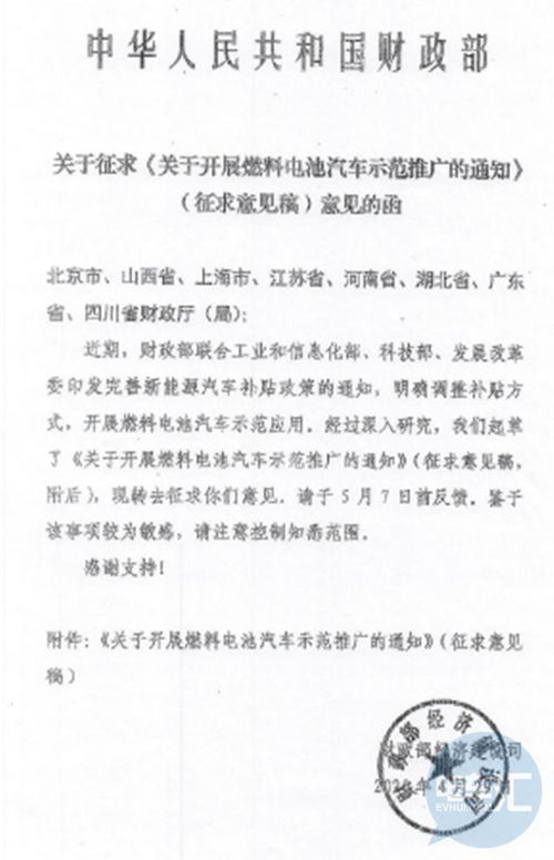 氢燃料电池汽车 十城千辆 示范推广方案曝光