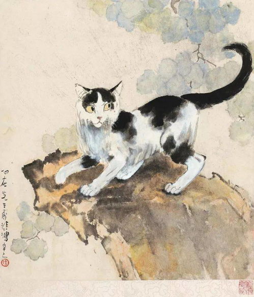 现当代名家 徐悲鸿画猫作品欣赏