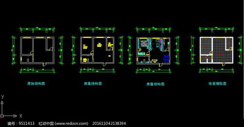 一室一厅cad户型图