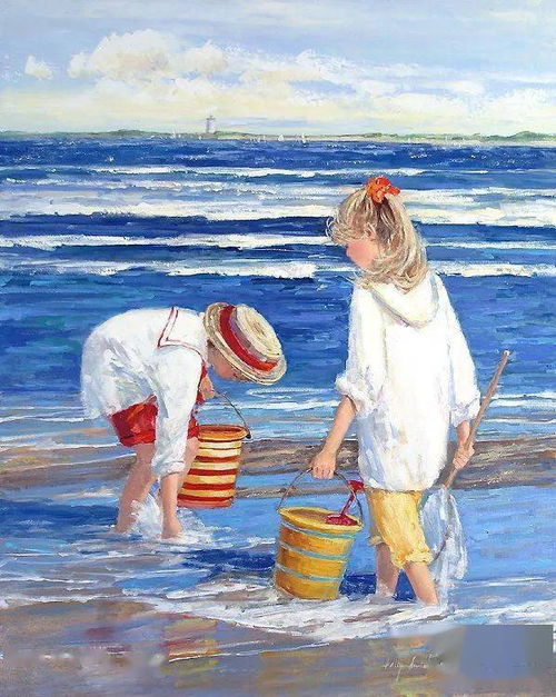 她怀着第一个孩子时画了第一个 海滩场景 ,以至一发不可收拾