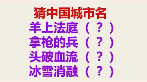 猜中国城市名 我只猜出了2个,你能猜出几个 