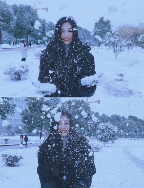 少女感的清新雪景美照, 冷色调 滤镜一秒出大片,美到前任都心动