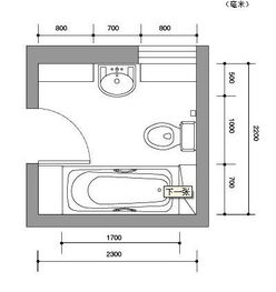 有没有浴室的平面图 