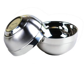 304不锈钢碗 高档米饭碗 儿童双层防烫隔热碗 优质白金碗