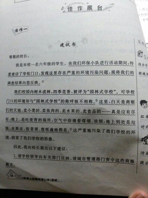 麻烦各位学霸用一张作文纸,写写 建议书 的格式吧 