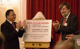 李锦裳健康与快乐研究中心在哈佛大学正式揭幕