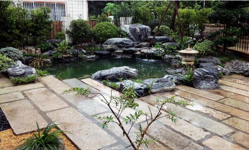 13个庭院鱼池设计,在院里建造一个假山鱼池,赏花观鱼太美了