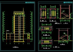 银行办公大楼建筑CAD施工图纸