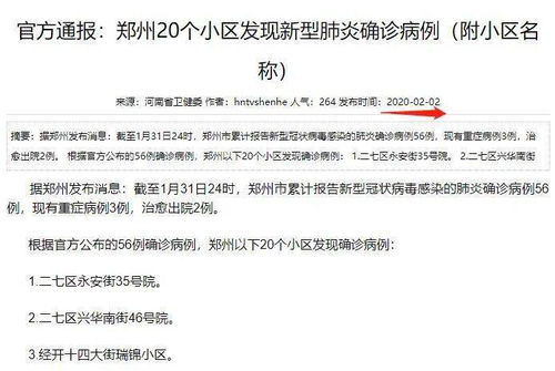 郑州20个小区发现确诊病例 假的