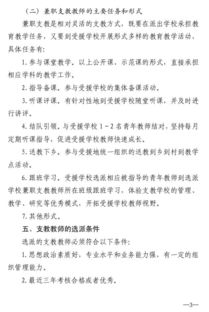 关于规范中小学教师支教工作的意见 