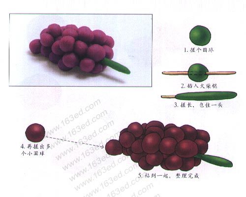 棕色的橡皮泥可以做什么水果 