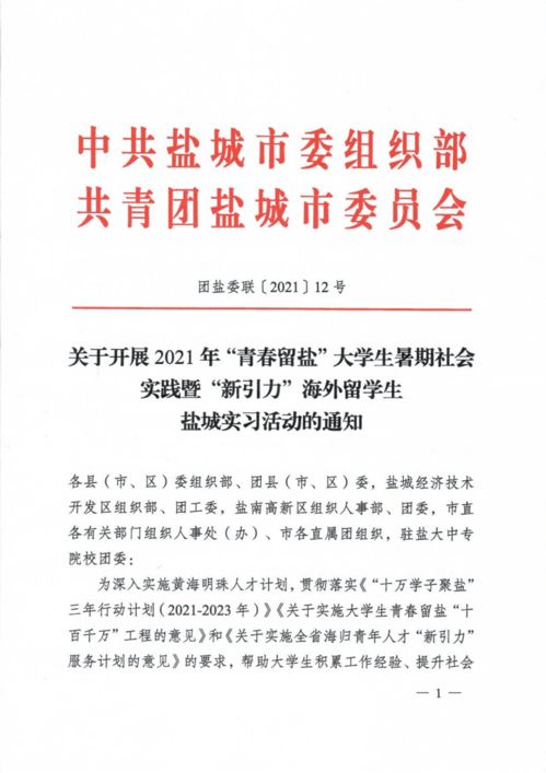 青春留盐 城就未来 大学生暑期社会实践系列活动正式启动啦