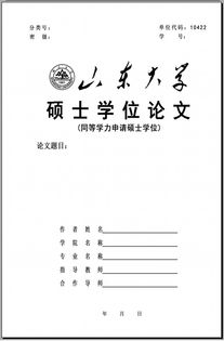 山东大学本科毕业论文封面