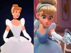 迪士尼公主 旧版对比新版,白雪年轻20岁,灰姑娘性格 野蛮