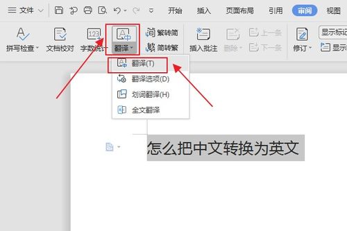 怎么在wps中将中文转换为英文 