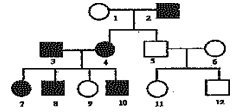 下图为某家族遗传病系谱图 阴影表示患者 ,下列有关分析错误的是