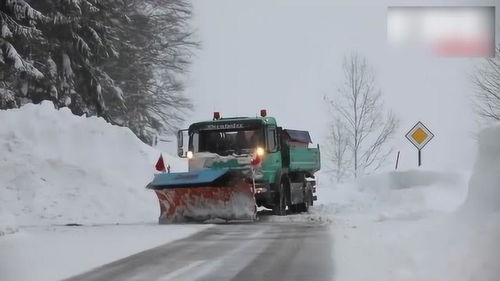 冬天道路都是雪,铲雪车们要累坏了 