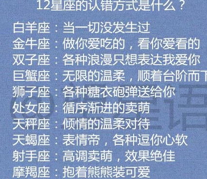 12星座谁一谈恋爱就被骗 12星座的认错方式是什么