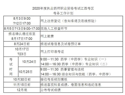 江西省2020年执业药师报名时间,江西省2020年执业药师注册时间