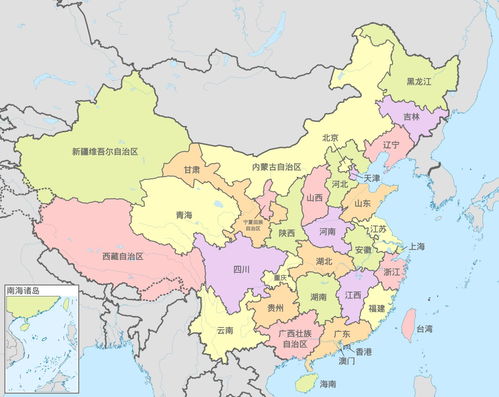 各大区域省份划分，中国各省份区域划分