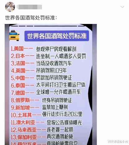 笑话 你知道各国的酒驾处罚是什么吗 不是我吹牛,泰国这个没人顶得住啊