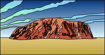 艾尔斯岩,乌鲁鲁,山,高原,澳大利亚,红色,沙漠,单位 