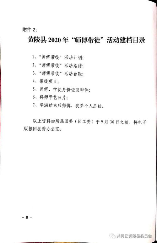 黄陵团县委组织开展2020年 师傅带徒 活动