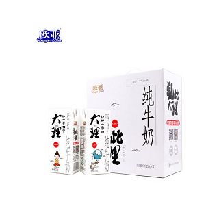 欧亚牛奶乳此大理全脂纯牛奶250g 12盒礼盒装 