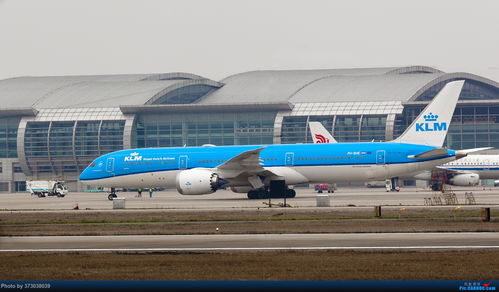 KLM荷兰皇家航空 HGH杭州萧山机场 起飞出港照 