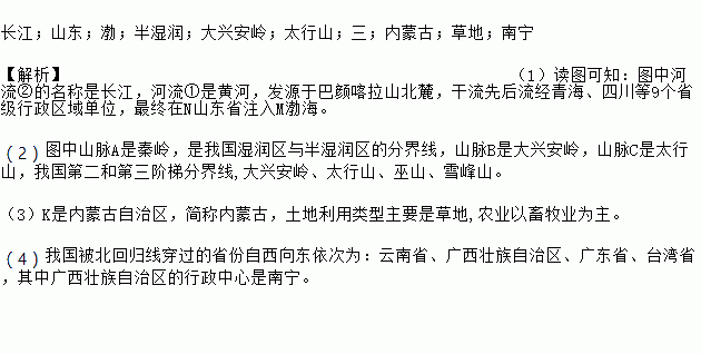 充分利用所给地图完成填空