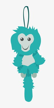 绿色的小猴子挂饰图片素材 PSB格式 下载 动漫人物大全 