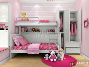 儿童房间9平方衣柜和高低床图