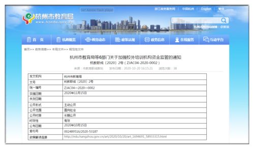 杭州再发文 校外培训机构学费或将随时被风险预警