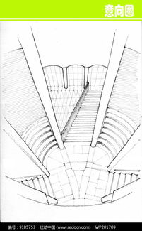 楼梯虚拟空间素描图楼梯图片素描 如何画3d立体画楼梯