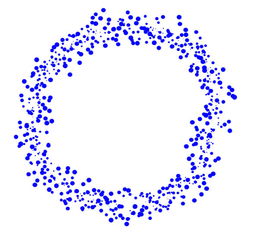 这种圆点散开的形式在PS或AI里面怎么弄 
