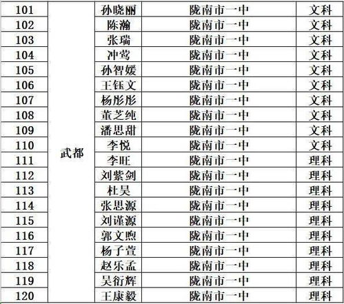 成县20名 关于文雅高考奖学金项目拟奖励学生名单的公示