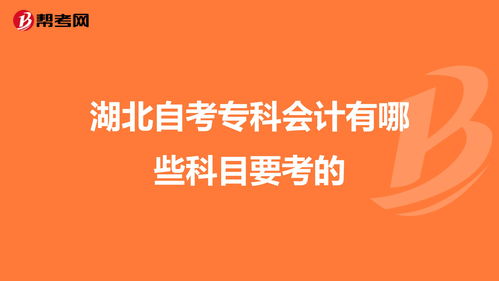 广州会计自考课程,广东自考会计专业科目有哪些？