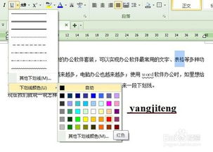 怎么在WPS Office字体下面加下划线 