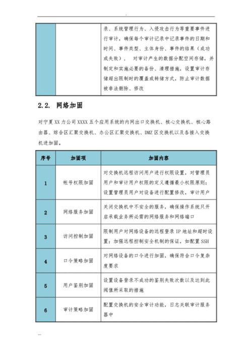 公司安全加固及方案模板 