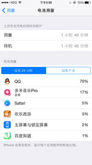 iphone6新买的 刚充完电 拿来聊qq 听歌 剩72电正常吗 