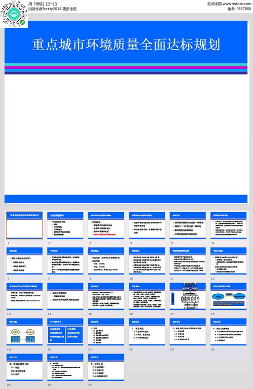 重点城市环境质量全面达标规划PPT模板素材免费下载 红动网 