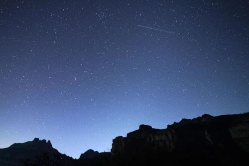 双子座流星雨 绽放 夜空