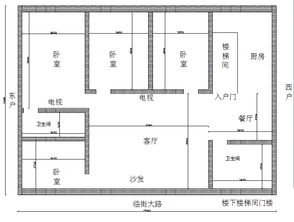 东西15米,南北11米,这是房子的尺寸 ,设计楼上的格局 楼梯是房子西边腾出一间做楼梯间 