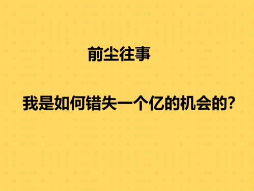 那些年我是如何错失赚到一个亿机会的 连载系列 遗憾买少了