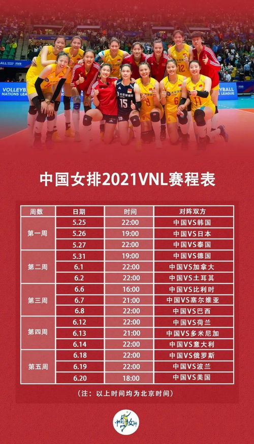 2021年中国女排赛程表图片与视频（女排球比赛2021赛程图片） 第1张
